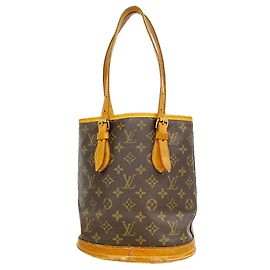 Borsa Tote Louis Vuitton Monogram Bucket PM Marrone