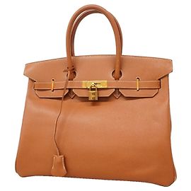 Hermès Sac à main Hermes Birkin 35 en Gold Doré