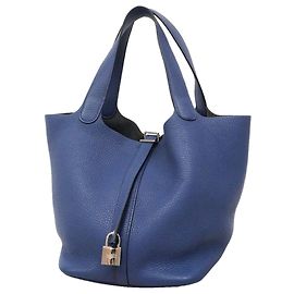 Hermès Borsa Hermes Picotin Lock MM Blu