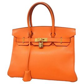 Hermès Bolsa Hermes Birkin 30 Laranja