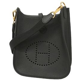 Hermès Borsa a tracolla Hermes Evelyne TPM Nero