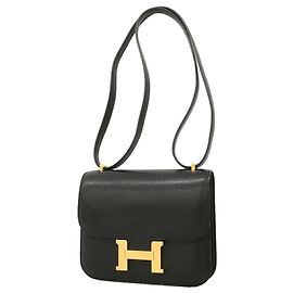Hermès Sac à épaule Hermes Constance Mini Noir