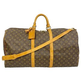 Louis Vuitton Boston Monogram Keepall Bandoulière 60 Castaño