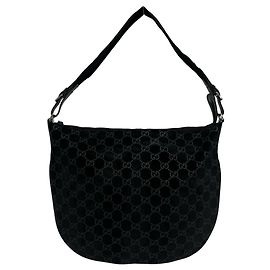 Bolso de gamuza Gucci GG Pattern Negro