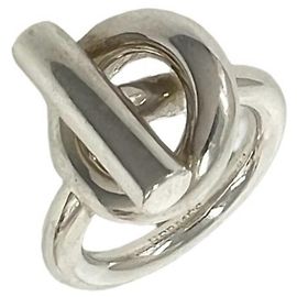 Hermès Anillo banda HERMES Echappé en plata de ley 925 Plata