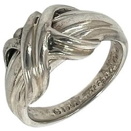 Autre Marque Tiffany Vintage Signature Cross Ring Silvery
