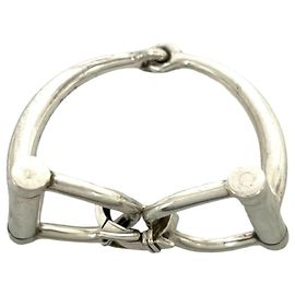 Hermès Pulsera con dije de bocado Hermes Vintage Plata