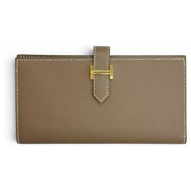 Hermès Portafoglio lungo Hermes Bearn Soufflé Taupe
