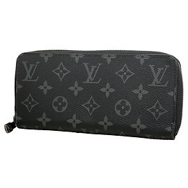 Cartera Zippy Louis Vuitton Monogram Eclipse Negro