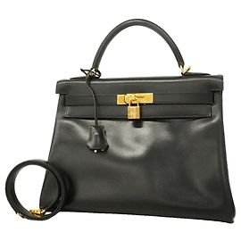 Hermès Hermes Kelly 32 Handtasche Schwarz
