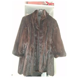 Autre Marque Manteau en vison marron Marron