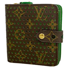 Portafoglio Compact Zip Monogram Perfo Louis Vuitton Verde chiaro