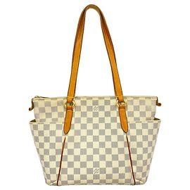 Louis Vuitton Damier Azur Totally PM Tote Bag Weiß