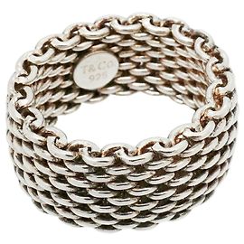 Autre Marque Anello a fascia Somerset Mesh in argento Tiffany & Co. Altro