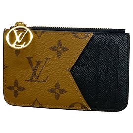 Louis Vuitton Monogram Reverse Portecartoromie Coin Case Marrom
