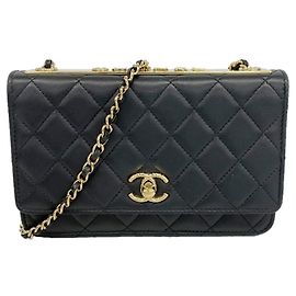 Cartera de hombro con cadena Chanel Matelassé Negro