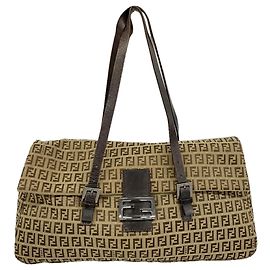 Sac cabas Fendi en toile Zucchino marron Marron