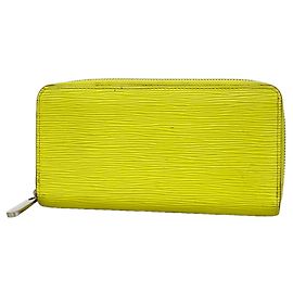 Portefeuille Louis Vuitton Epi Zippy M80321 en Jaune Cedrat Jaune