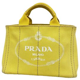 Bolso Tote Prada Canapa Canvas en amarillo Amarillo