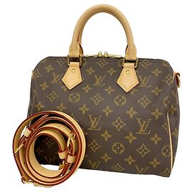 Sac à main Louis Vuitton Monogram Speedy Bandoulière 25 Marron