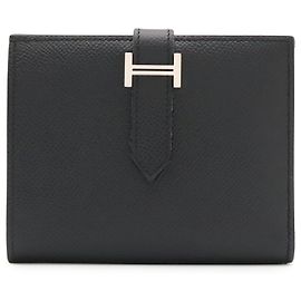 Hermès HERMES Bearn Compact Bi-fold Wallet Black