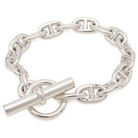 Hermès Pulseira HERMES Chaine d'Ancre MM Prata