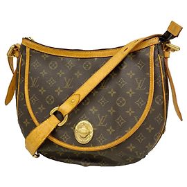Bolso de hombro Louis Vuitton Monogram Tulum GM Castaño