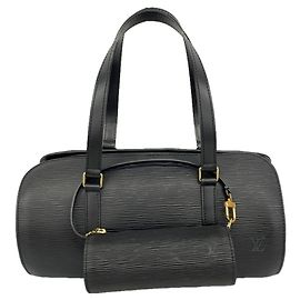 Louis Vuitton Epi Soufflot Handbag Black
