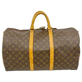 Louis Vuitton Boston Monogram Keepall Bandoulière 50 Brown