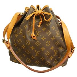 Borsa a tracolla Louis Vuitton Monogram Petit Noé Marrone