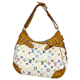 Sac à épaule Louis Vuitton Monogram Multicolor Greta Blanc