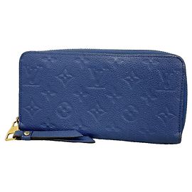 Portefeuille Zippy Monogram Empreinte Louis Vuitton Bleu