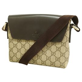 Borsa a tracolla Gucci GG Supreme Marrone