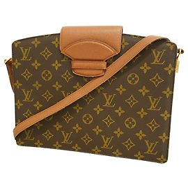 Bolso de hombro Louis Vuitton Monogram Curcelles Castaño