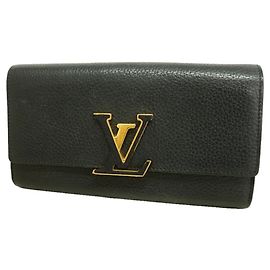 Portefeuille long Louis Vuitton en Noir Noir