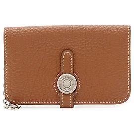 Hermès Hermes Dogon Key Case in Gold Brown Togo Leather Brown
