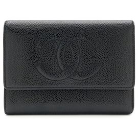 Cartera tri-fold Chanel Coco Mark Negro