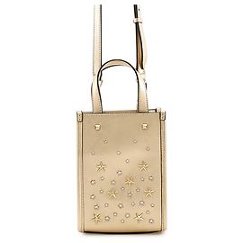 Mini bolso tote Jimmy Choo con strass dorados Dorado