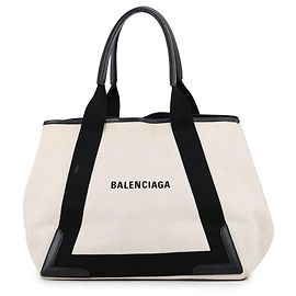 Saco Tote Balenciaga Preto e Marfim Preto Cru