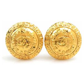 Brincos de pressão Chanel Gold Dourado