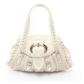 Borsa Tote Christian Dior in pelle bianca Bianco