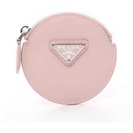 Portamonete Prada in pelle Saffiano rosa Rosa