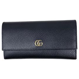 Gucci Continental Wallet GG Marmont Black