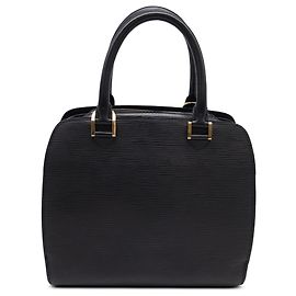 Louis Vuitton Black Epi Pont Neuf PM Negro