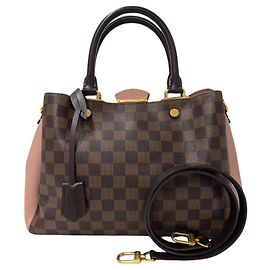 Louis Vuitton Damier Canvas Handtasche Braun Pink Andere Damier ebene