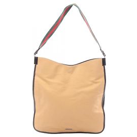 Gucci Sherry Line Shoulder Bag Brown Beige