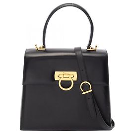 Sac à main 2-Way Gancini Salvatore Ferragamo Noir