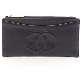 Cartera billfold Chanel Coco Mark Negro
