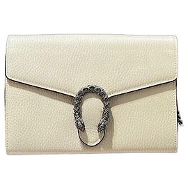 Bolsa Gucci Dionysus On Chain em couro Off-white Branco