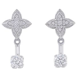 Brincos de botão Louis Vuitton em ouro branco 18K e diamantes Outro